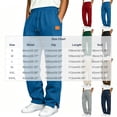 thumbnail image 2 of sageysalite Sweatpants for Men Straight Leg Side Slit Drawstring Elastic Waist Fall Winter Workout Warm Workout Pants with Pockets, 2 of 6