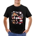 thumbnail image 1 of Pizza Van Men’s Graphic T-shirt Vintage Short Sleeve Sport Tee Black S, 1 of 2