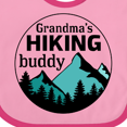thumbnail image 4 of Inktastic Grandma's Hiking Buddy with Mountains and Trees Boys or Girls Baby Bib, 4 of 4