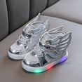 thumbnail image 2 of ASFGIMUJ Toddler Kids Baby Girls Sneakers Bling Led Light Luminous Sport Shoes,Size 2 Years-2.5 Years, 2 of 9