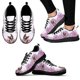thumbnail image 1 of Zapatillas deportivas ligeras con cordones y diseño bohemio de flores de mandala color lavanda y estampado de Boston Terrier, 1 of 6