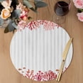 thumbnail image 3 of Red Sea Coral Round 13 Inch Placemats Set of 8, Coastal Ocean Starfish Coral Fish Stripes Gray HeatResistant Non Slip Place Mats for Dining Table, Wipeable Braided Kitchen Table Mats for Housewarming, 3 of 9