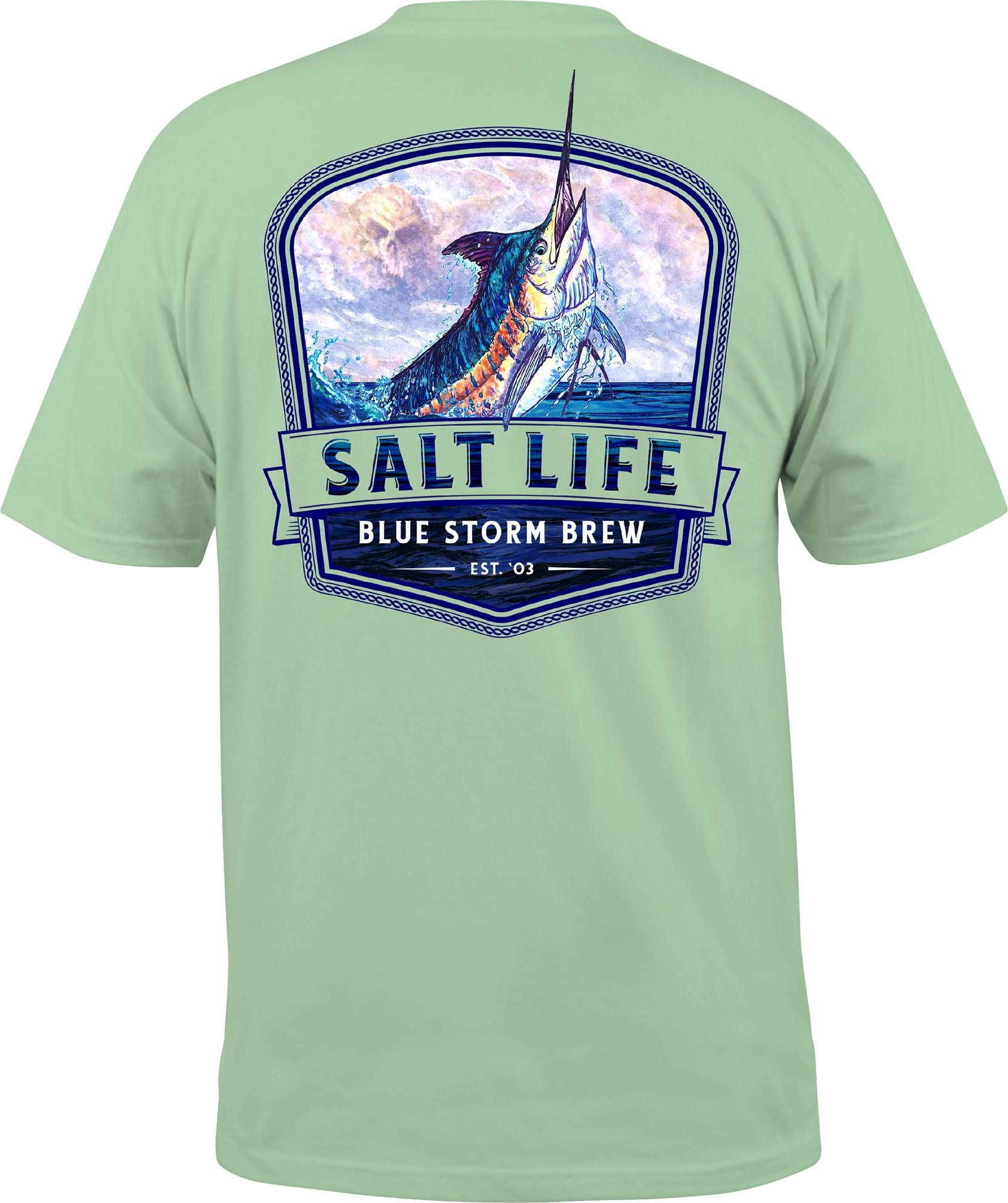 Salt Life Salt Life Men's Blue Storm Brew Pocket TShirt Walmart