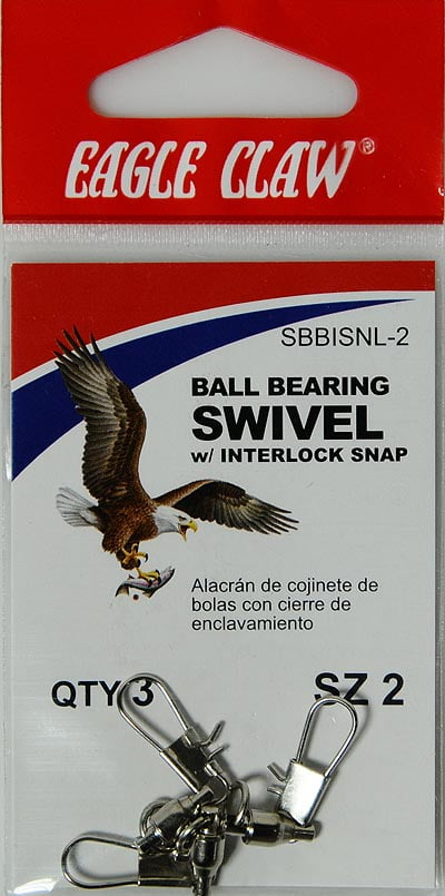Eagle Claw 01032-007 Black Interlock Snap Swivel Size 7 6ct 17381 for sale online 