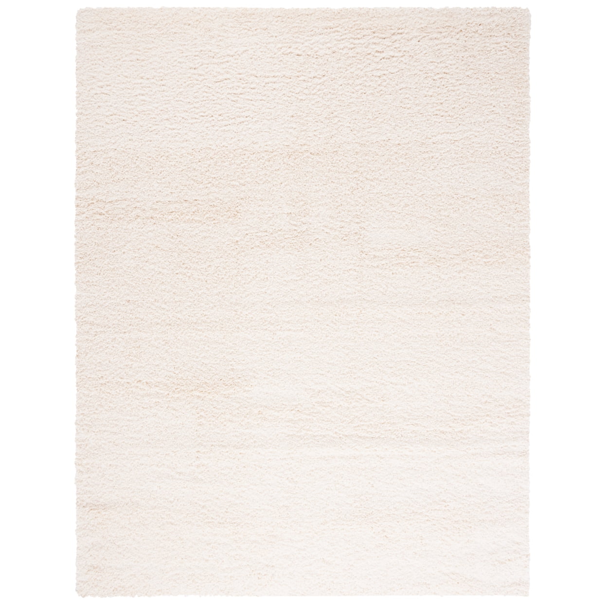 SAFAVIEH Santa Monica Chelsey Solid Shag Runner Rug, Ivory, 2'3" x 7'