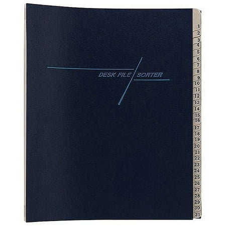 UPC: 0086486892353 | Smead Desk File/Sorter  Daily (1-31) and Monthly (Jan.-Dec.)  43 Dividers  Letter Size  Blue (89235)