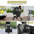 thumbnail image 3 of Dkelincs Pet Stroller, 3 Wheels Folding Dog Stroller for Medium Dogs with Detachable Carrier, Black, 3 of 8