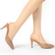 thumbnail image 2 of Zapatos de Tacón de Aguja Allegra K para Mujer Beige 40, 2 of 7