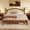 King/Walnut, variant on Mirightone Queen Size Platform Bed with Natural Rattan Headboard, Vintage Style Wood Full Bed Frames, Full Bed with Wooden Slat Support for Bedroom, Walnut Queen bed frame