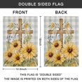 thumbnail image 4 of Happy Easter Day Garden Flag Linen Welcome Flag He Is Risen Sunflower Cross Outdoor Flag Vertical Double Sided Welcome Flag for Home, Farmhouse Holiday Spring Outdoor Decor 12.5''×18''in., 4 of 4