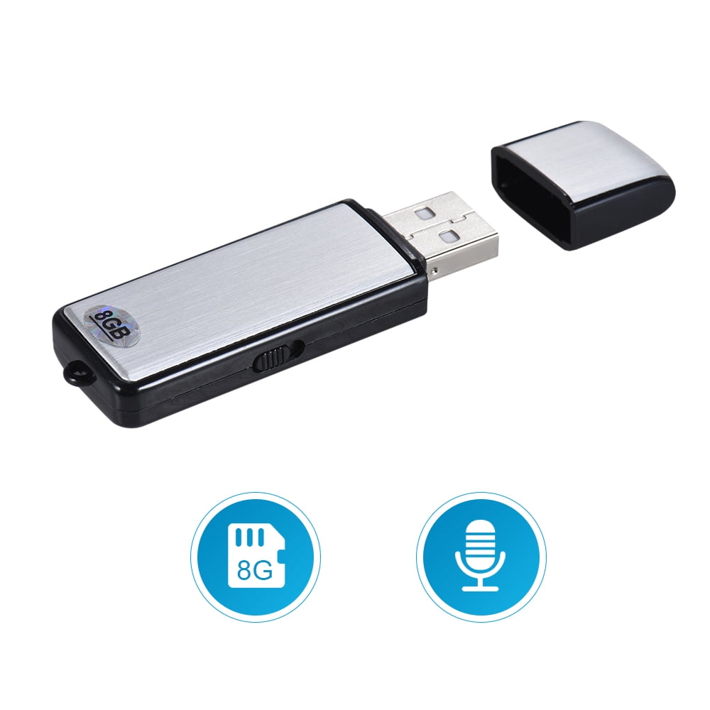 Simuleren vaccinatie Sicilië MIXFEER 8GB USB Digital Audio Voice Recorder USB Disk Flash Drive Memory  Stick 18 hours Recording Rechargeable for Office School - Walmart.com