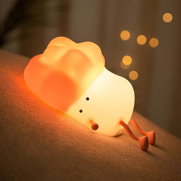 NARABB Cabbage Night Light - Cool Cabbage Light For Bedroom Decor, Nursery Room Desk - Cute Green Bedside Lamps With 3 Light Modes - Silicone Lamp - Gift Ideas For Kid
