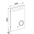 thumbnail image 4 of American Imaginations 18-in. W Rectangle Aluminum Wall Mount LED Backlit Mirror In Aluminum Color AI-28695, 4 of 4