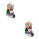 thumbnail image 3 of Bewildely Sola Navidad calcetín chimenea colgante dibujos animados fiesta moda regalo bolsa vacaciones atmósferas ornamento Decoración Muñeco de nieve 2Conjunto, 3 of 6
