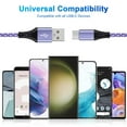 thumbnail image 7 of USB C Cable,USB A to USB C Cables 4pack 6ft FiveBox 3A Fast Charging Cord Nylon Braided USB C Charging Cable(Purple,Rose,Blue,Black), 7 of 7
