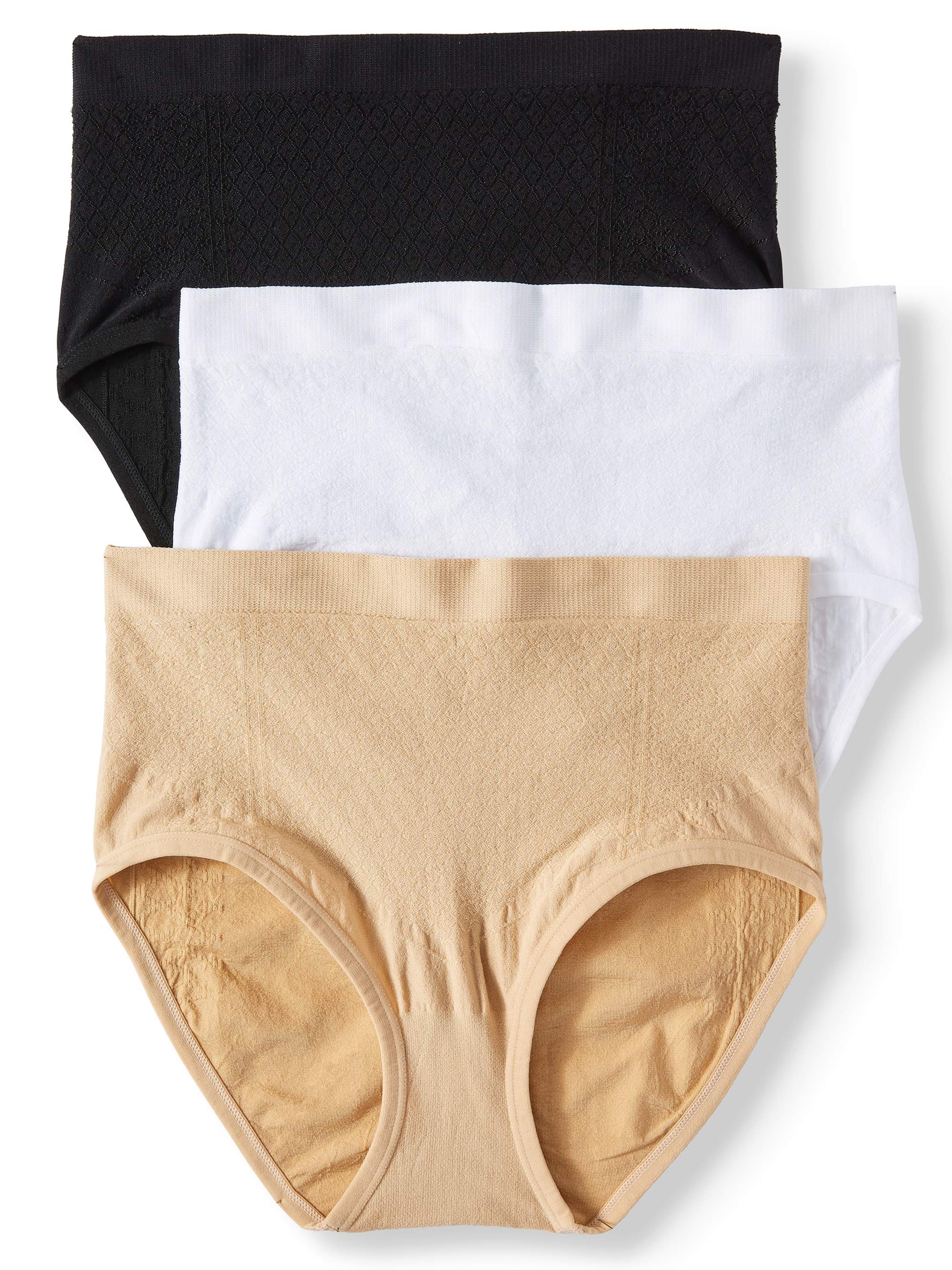 Real Comfort Women's 3Pack Seamless High Waist Shaping Brief