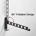 thumbnail image 2 of Wall-mounted Clothes Rack, Wall-mounted Hanger Drying Rack, 90 Rotation Wall-mounted Foldable Clothes Rack, For Balcony, Bathroom, Hotel (black, 1), 2 of 5