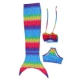 thumbnail image 2 of Traje De Baño De Cola De Pez Para Niña, Traje De Baño De Cola Simulada Con Camiseta Sin Mangas Y Pantalones, Traje De Baño Para Niños, Traje De Baño De Cuento, Conjunto De, 2 of 7