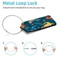 thumbnail image 2 of Square 2Pack PU Leather Dinosaur Cruise Luggage Tag with Privacy Cover and Stainless Steel Ring - Suitable for Travel Handbags Backpacks Luggage Tags, 2 of 6