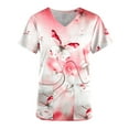 thumbnail image 5 of XZNGL Femmes Chemisiers à Manches Courtes Femmes Mode Manches Courtes V-Cou Tops Travail Uniforme Impression Blouse Blouse Tops Femmes Manches Courtes Blouse Femmes Tops Manches Courtes, 5 of 5