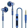 thumbnail image 2 of Gwong Electrónica Auriculares con cable Bass pesados ​​ergonómicos en la oreja 1.2M Metal 3.5mm Control de alambre Auriculares para la música, 2 of 6