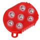 thumbnail image 1 of EeaseMX Cepillo de masaje meridiano con siete bolas giratorias de 360 grados, masajeador de músculos corporales, cintura, piernas y brazos (rojo), 1 of 7