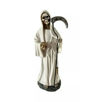 5" Santa Muerte Statue - Holy Death White, Spiritual Protection Positive Eneergy