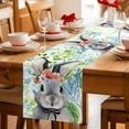 thumbnail image 5 of Table Runner - 48 Inch Long, Easter Bunny Kitchen Dining Table Runner Dresser Scarves, Spring Flowers Green Leaves Pastoral Plants Farmhouse Decor for Coffee Tables Wedding Party Banquet, 5 of 8