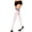 White/Black, variant on Women's Opaque Thigh Highs with Striped Top White/Black One Size Fits Most