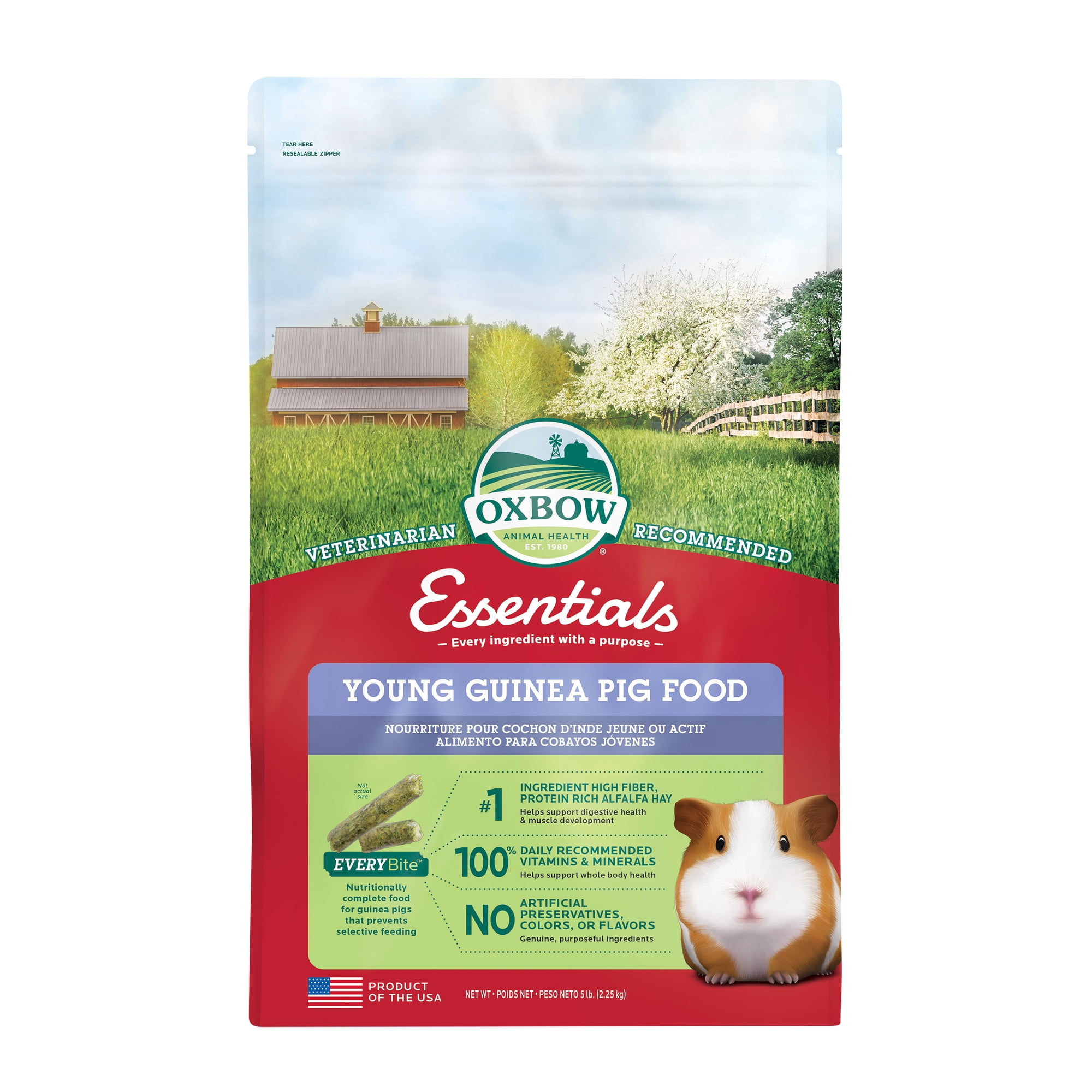 Oxbow Essentials Young Guinea Pig Dry Food - 5lb.