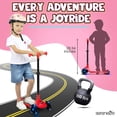 thumbnail image 2 of 3-Wheel Foldable Kids Scooter - Child Toy Scooter with Built-in LED Wheel Lights, and Easy Maneuvering Lean-to-Steer Technology (Red), 2 of 5