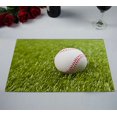 thumbnail image 2 of ABPHQTO Juego de 2 manteles individuales Baseball On The Fake Green Grass 30x45 cm, 2 of 2