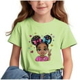 thumbnail image 3 of Jinhomg Back To School Shirts for Girls Cute Cartoon Character Graphic Tees Casual Short Sleeve Summer T Shirts Loose Crewneck Tops 2025 Fashion Gifts Green 7 Years, 3 of 8