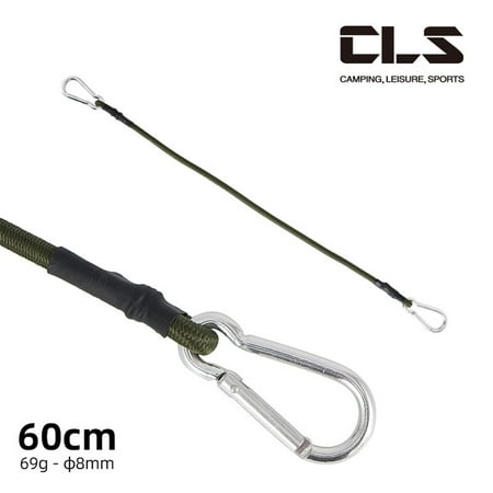

30/60/90/120cm Carabiner Bungee Cords Karabiner Hook Cables Strap Bungie Elastic