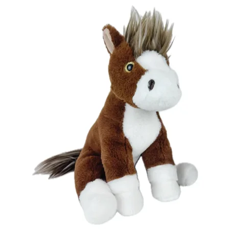 Theo the Horse 16 inch Brown Pony Plush Farm Animal Stuffed Toy with Mane