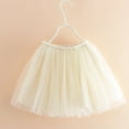 thumbnail image 4 of adviicd Girls Skirts Toddler Girls Layered Tutu Skirt Sparkling Sequin Tulle Dance Skirts (Beige,3-4 Years), 4 of 4