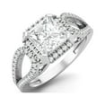 thumbnail image 2 of Mooneye 2.00 Ct Square Moissanite Diamond 925 Sterling Silver Split Shank Women Gift Ring, 2 of 4