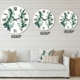 thumbnail image 4 of Designart 'Duo Of Tropical Leaves' Farmhouse Wall Clock, 4 of 5