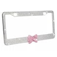 thumbnail image 5 of 7 Rows Bling Diamond Crystal License Plate Frame With Bow Tie, 5 of 5