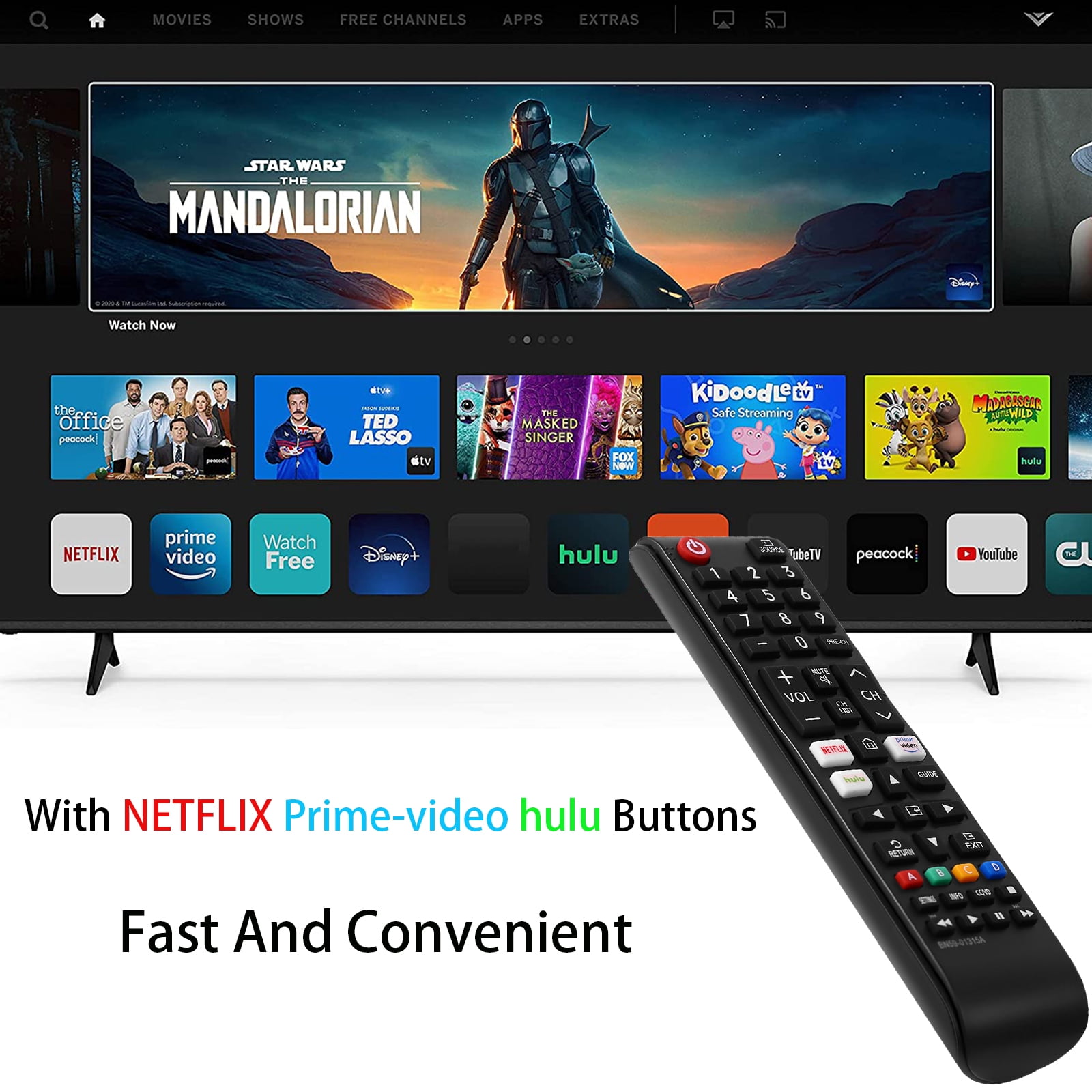Newest Universal Remote Control for All Samsung TV Remote Compatible All Samsung LCD LED HDTV 3D Smart Tvs Models
