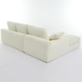 thumbnail image 4 of Llinc Store 99 x 69 Inch Modular Sectional Living Room Sofa Set, Free Combination Modern Minimalist Style Couch, Upholstered Sleeper Sofa, Installation-free Sofa, White, 4 of 9