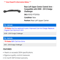 thumbnail image 2 of Rear Left Upper Center Control Arm - Compatible with 2008 - 2012 Dodge Challenger 2009 2010 2011, 2 of 2