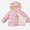 Pink, variant on DJDLJWCJ Girls Floral Printed Puffer Jacket Fall Winter Thick Warm Hooded Zip Up Coat with Pockets Soft Quilted Padded Outerwear Pink Size 2T