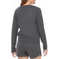 thumbnail image 3 of Women's Ribbed-Sleeve Button-Front Cardigan Forge Iron S, 3 of 4