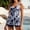Blue womens swimsuits, variant on Summer Saving pimelu Bathing Suit for Women Tankini Swimsuits for Women Modest Swimsuits Two Piece Swimsuits Tie Front High Waist Leaves Print Pleated Swing Swim Suits Women's Swimsuits