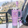 thumbnail image 4 of Hariumiu 7Pcs Cup Accessories Set for 30/40oz Tumbler Silicone Straw Lid Spill-Proof Stoppers Handle Charm Initials Sticker Durable Personalized Mug Enhancements Perfect Gift for Women, 4 of 8