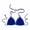 B#01-Blue, variant on Women’s Summer Solid Color Crochet Bikini Top – Euramerican Swimsuit Style