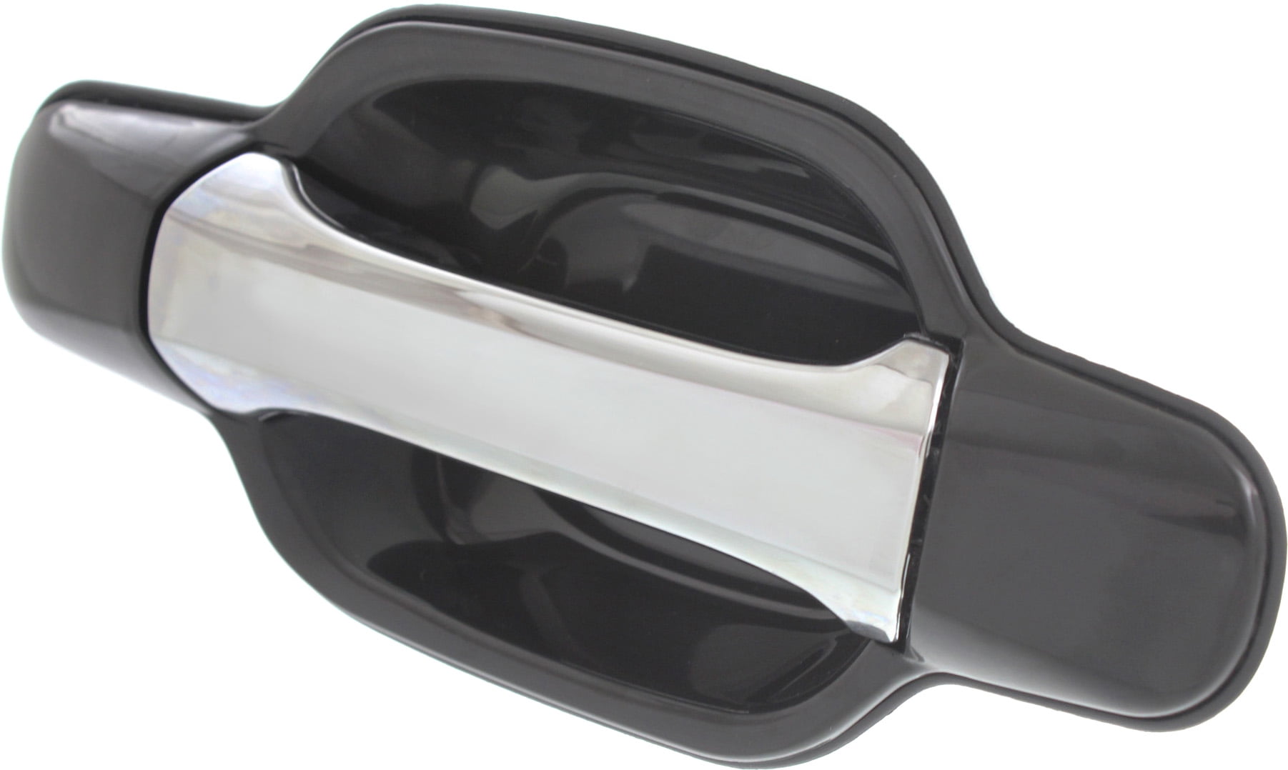 Replacement REPG462127K Exterior Door Handle Compatible with 2004-2012 Chevrolet Colorado GMC Canyon Front, Right Passenger Chrome Lever with Smooth Black Bezel
