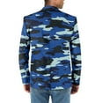 thumbnail image 2 of Uorisanigo Blue Camouflage Men's Casual Blazer Comfortable Long Sleeve Men's Casual Blazers Sport Coats Stretch One Button Sport Coat Jacket Fashion Size XS, 2 of 6