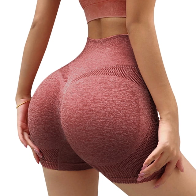 Tmvgtek Pantalones Cortos De Yoga De Cintura Alta Fitness Levantar Glúteos Mujeres Entrenamientos Leggings (Rojo L/Xl) Tmvgtek Para estrenar